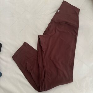 CrazyYoga Maroon High-Waisted Leggings